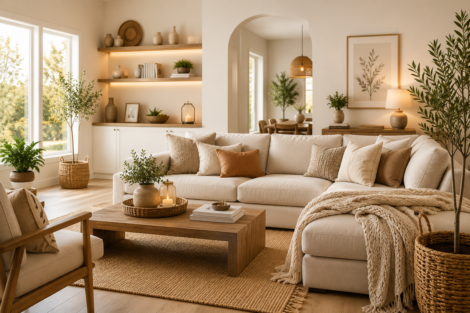 modern neutral living Room
