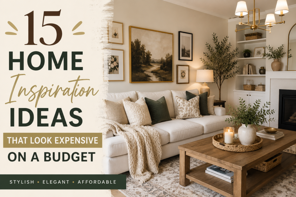 15 Home Decor Idaes That Look Expensive elegant budget friendly living room modern home inspiration ideas ,netural decor,cozy sofa and stylish furniture